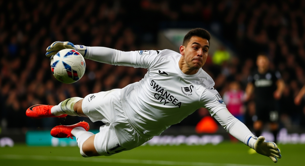 Lawrence Vigouroux aportó desde el arco en la victoria de Swansea sobre Portsmouth en Championship