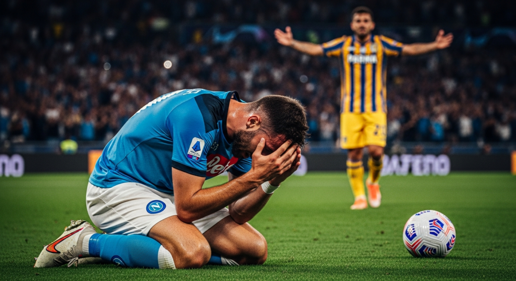 Serie A: Napoli desperdició un empate frente a Parma y regaló terreno de título a Inter de Milán