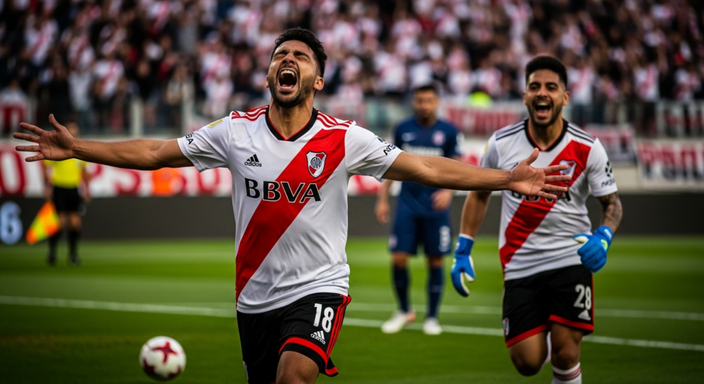 En un increíble final: River Plate venció sobre la hora a Carabobo y puso un pie en octavos de Sudamericana