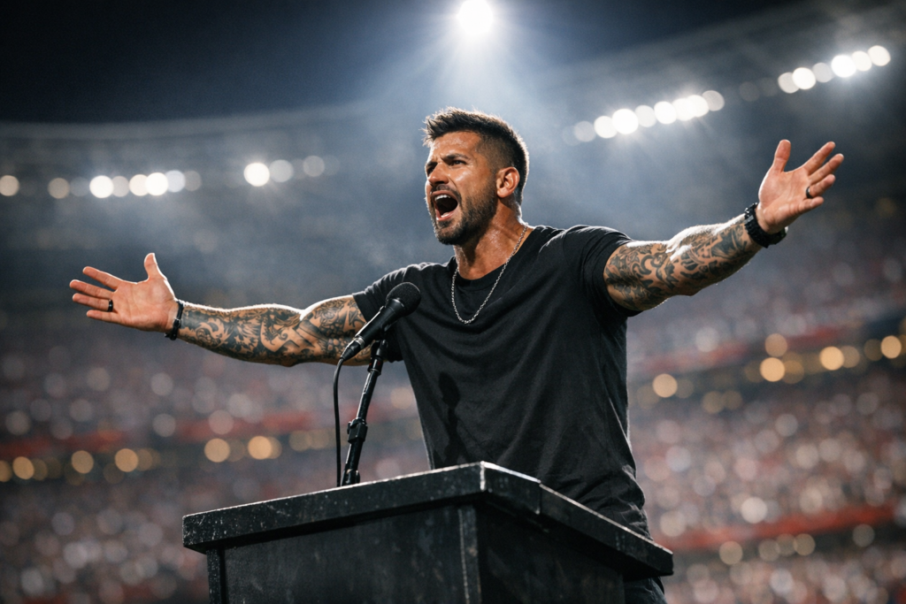 “Cristo me ha hecho libre”: Dani Alves deslumbró ante 35 mil personas predicando en estadio del Atlético de Madrid