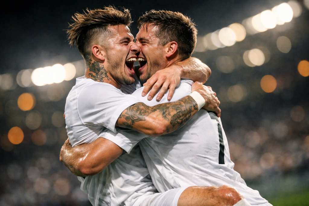 VIDEO | Fin al escándalo en Santos: Neymar dejó atrás polémica con Robinho Jr. tras gol en Sudamericana