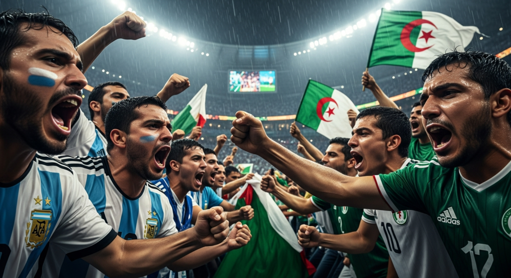 VIDEO | A horas del duelo en Mundial 2026: La bochornosa pelea de hinchas de Argentina y Argelia en Times Square