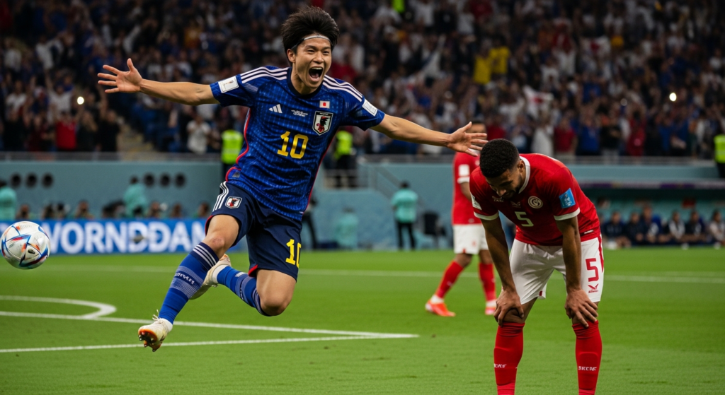 En el partido 1.000 de los Mundiales: Japón no tuvo problemas para golear a la eliminada Túnez