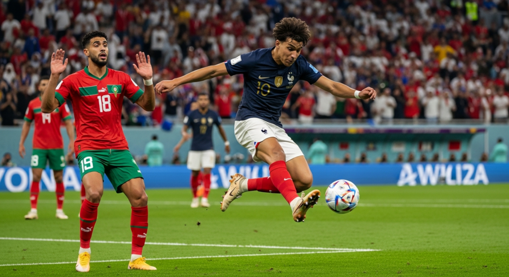 La queja del DT de Marruecos tras caída vs. Francia: “Hubo mano, no sé porque no anularon el gol de Mbappé”