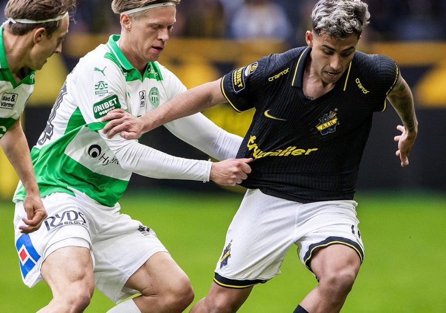 Igualdad amarga en Suecia: Lucas Assadi fue titular en un trabajado empate de AIK Solna