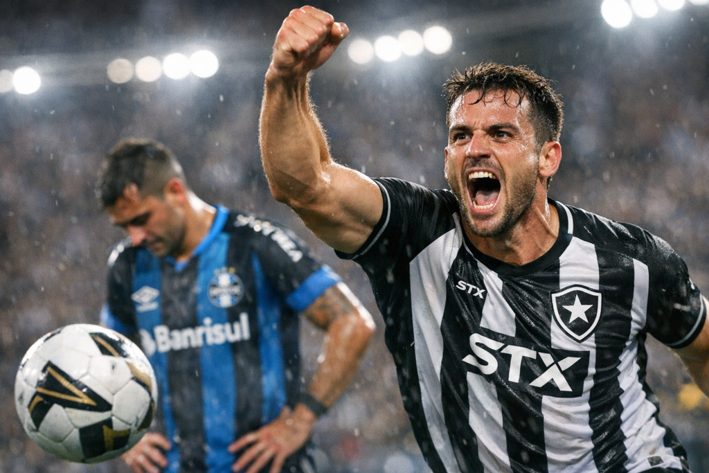 Botafogo zafó sufrida victoria ante Gremio que peligra con el descenso